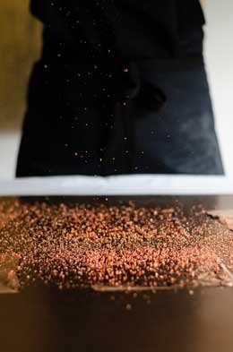 metal wallpaper copper