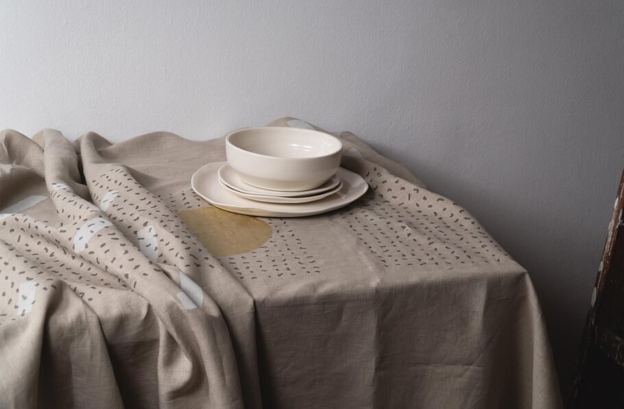 BOJA beige tablecloth
