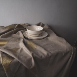 GINKGO beige tablecloth