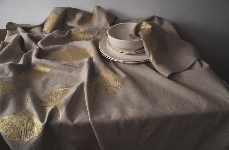 GINKGO beige tablecloth - Image 3