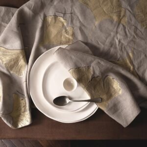 GINKGO beige table runner