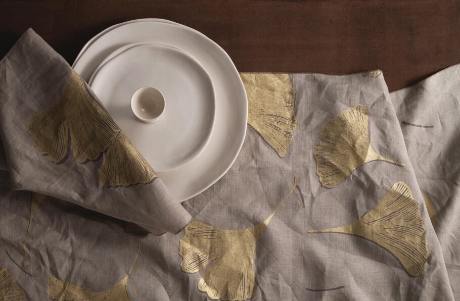 GINKGO beige table runner - Image 3