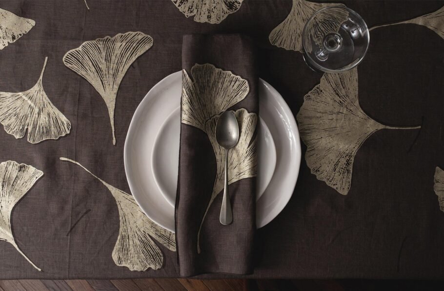 GINKGO taupe napkins