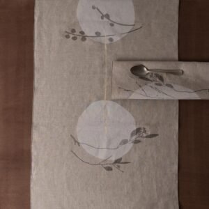 MARA beige table runner + napkins