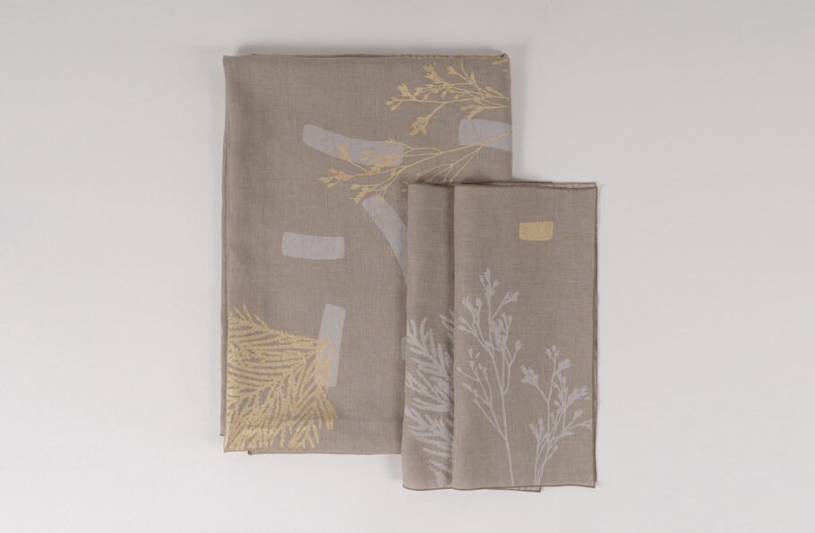 MILA beige tablecloth + napkins - Image 3