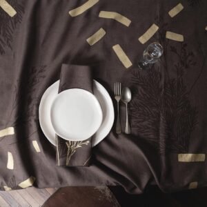 MILA taupe tablecloth
