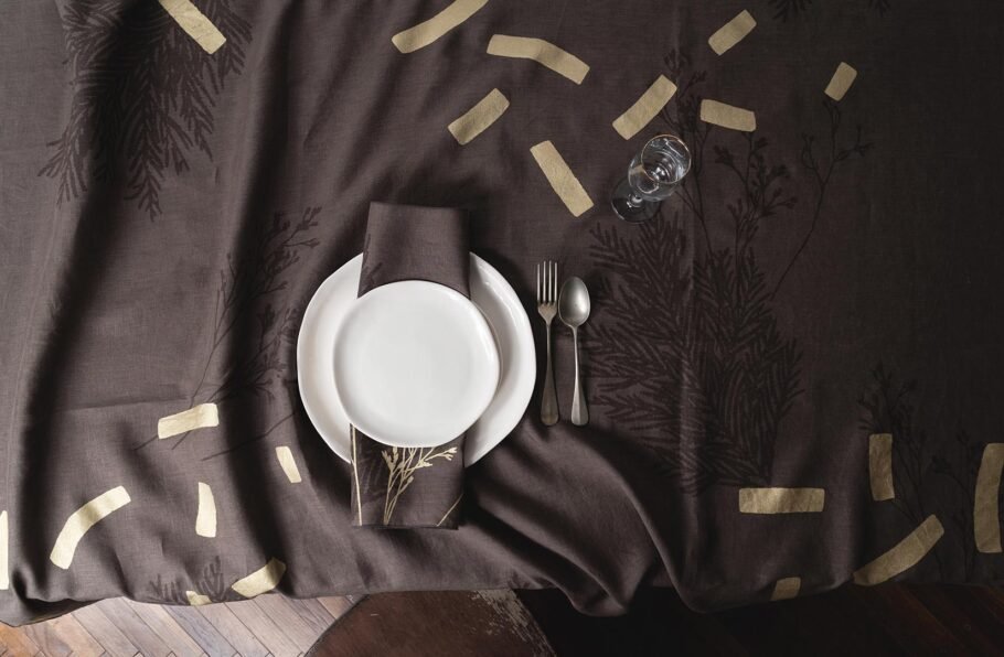 MILA taupe tablecloth